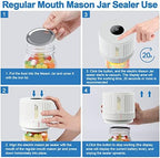 LOVE MOMENT Electric Mason Jar Vacuum Sealer Kit - White - Image 3
