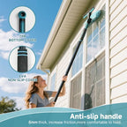 Buysenton Professional 2-in-1 Window Squeegee Cleaner Tool with 62" Extension Pole, Rotatable Bendable Head & Scrubber, Car Glass Cleaning Kit for Windows, Shower, Gas Station - 1 Blade 2 Scrubber - Image 5