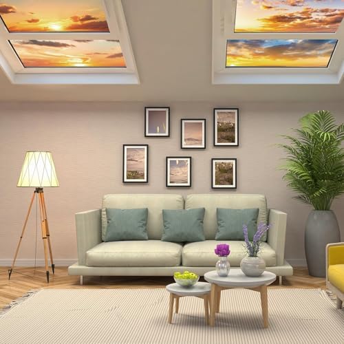 8 Pcs Fluorescent Light Covers with 80 Magnets Decorative for Classroom Ceiling Light 4 x 2 Feet Magnetic Light Covers Filter Easy Install for Office Hospitals & Home Drop Ceiling Supplies (Sunrise) - Image 6