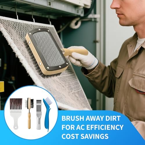 4Pcs AC Coil Cleaning Brush Set, Coil Cleaning Fin Brush for AC Unit, Air Conditioner Condenser Coil Cleaner, Evaporator Coil Cleaner, Fridge Cleaner Tool - Image 5