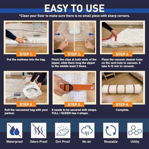 Mattress Vacuum Storage Bag for Memory Foam, Latex and Hybrid Mattress - Image 3
