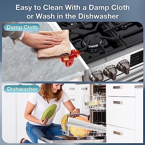 16.5"-33" Stove Gap Covers Stainless Steel 2PCS, Stove Gap Filler, White - Image 6