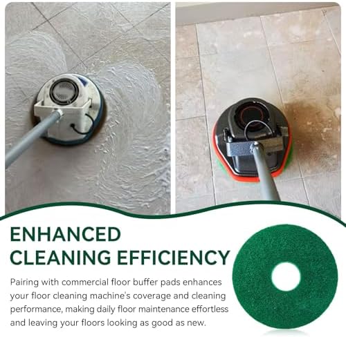 437.056 Cleaning Orbiter Pads for 550Mc Orbiter Hard Floor Machine, 12" Commercial Floor Scrubber Pads Polish Pads -to Daily Heavy-Duty Cleaning and Light Stripping, Non Woven, Greens, 2 PC - Image 5