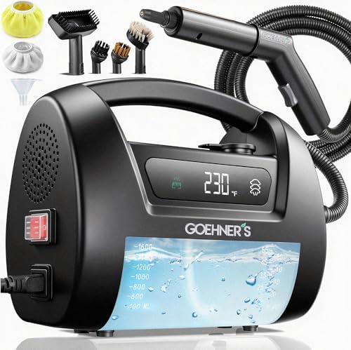   Handheld Steam Cleaner for Home, 230°F/3.5Bar High Pressure Hand held Steam Cleaner for Car Detailing with 13ft Cord, 30s Heats Portable Steamer for Cleaning Grout Tile by Unknown