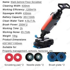 Commercial Floor Scrubber Machine, 17in Electric Buffer Polisher, - Image 2