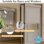 Persilux Blackout Roller Shades for Window Blinds,Cordless,Linen Fabric,Thermal Insulated Fabric UV Protection Shades for Home,Office,Bedroom,Door,Blackout-Light Brown,34 1/2" W X 72" H - Image 3