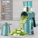 Rotary Cheese Grater Manual Hand Crank 5 Blade Shredder, Classic Green - Image 5