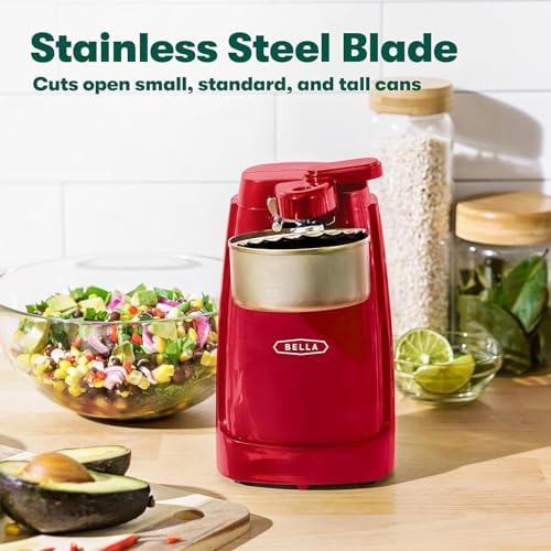 bella Electric Can Opener and Knife Sharpener, Red - Image 4
