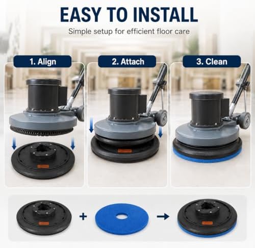 16-Inch Floor Buffer Pad Driver for 17-Inch Buffer & Scrubber, 2-Inch Riser - Image 6
