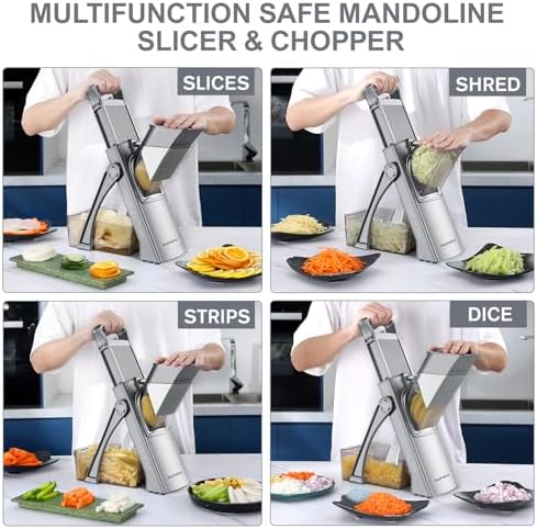 SupMaKin Safe Mandoline Slicer Plus for Kitchen, Vegetable Slicer & Chopper - Image 3