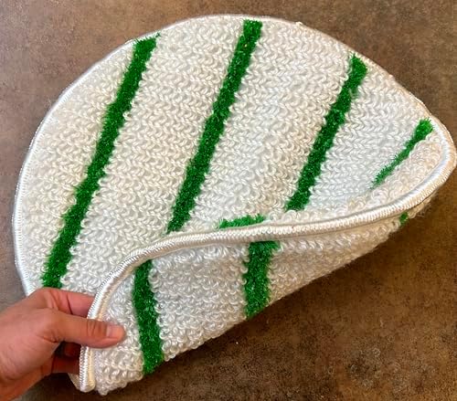 Commercial grade low-profile synthetic carpet bonnet with scrubber strips - 13 Inch - 3-Pack - Image 5
