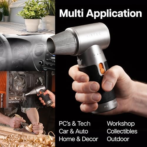 IT Dusters AirTec Ultra Cordless Air Duster for PC & Electronics, Rechargeable Electric Air Blower for Keyboard, Laptop, Console & Home Cleaning, Alternative to Canned Air (Type 8 - Rosie) - Image 7