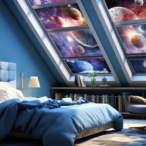 8 Pack Fluorescent Light Covers with 80 Magnets Decorative for Classroom Ceiling Light 4 x 2 Feet Magnetic Light Covers Filter Easy Install for Office Hospitals & Home Drop Ceiling Supplies(Planet ) - Image 6