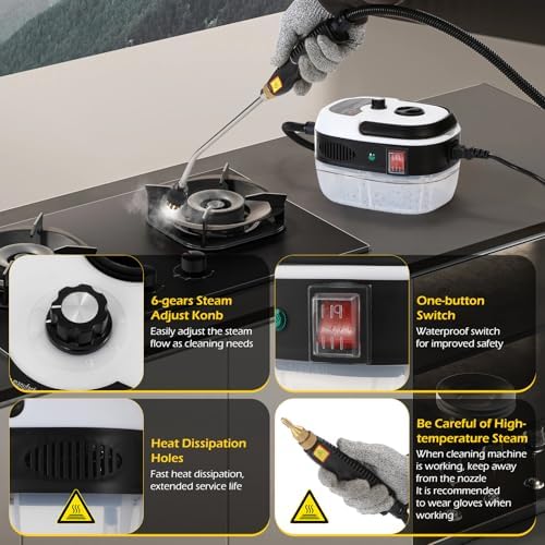 Dyna-Living Steam Cleaner 2500W Engine Steam Cleaner For Auto Detailing - Image 3
