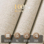 RYB HOME Blackout Roman Shade for Windows, No Drill Cordless Faux Linen Roman Blind, Double-Sided Magnetic Foldable Window Shades for French Doors, Bedroom, Bathroom, Taupe, W26 x H64, 1 Panel - Image 3