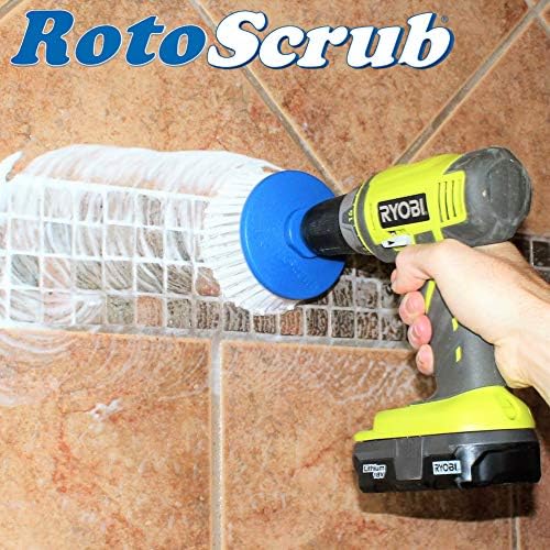 RotoScrub Multi-Purpose Drill Brush Attachment, Showers, Tubs, Carpet, Tile, Grout, Medium Bristle for Ultimate Cleaning Power - Image 3