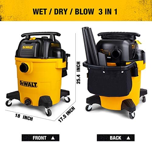 DEWALT 12 Gal. 5.5 HP Poly Wet/Dry Vacuum with Hose and Accessories DXV12P - Image 5