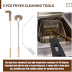 3 Pcs Fryer Cleaning Tools Including L Shaped Brass Bristles Fryer Deep Cleaning Brush, Fryer Deep Cleanout Rod, Long Handle Fryer Basket Brush for Restaurant Air Fryer Cleaning - Image 7