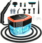 2500W Steam Cleaner,1.9 Quart Tank,3 Level Adjustable Handle by Trelyna