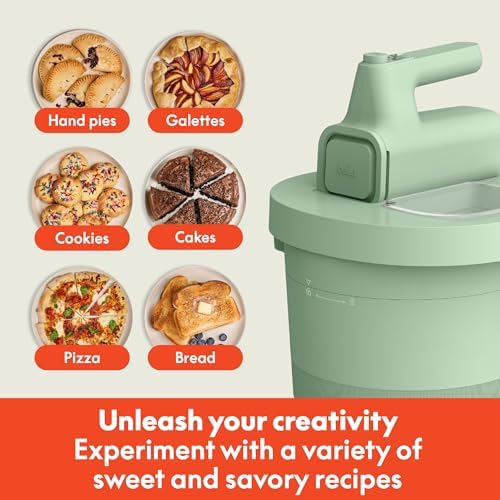 bella 3.5 Qt Hand & Stand Mixer, 2 in 1 Electric Mixer with Bowl, Seaglass - Image 6
