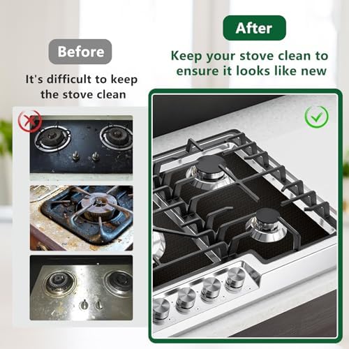 3Pcs Stove Guard for Gas Stoves, 0.3mm Stove Top Covers for Gas Burners, Easy-Clean Reusable Stove Surface Shields-Heat-Resistant Gas Range Protectors, Burner Covers for Gas Stovetop - Image 5