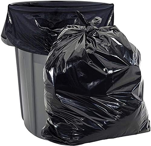 Aluf Plastics 40-45 Gallon Trash Bags (2 MIL - Pack of 50) 40" x 46" - Large Heavy Duty Can Liners - Plastic Black Garbage Bags for Lawn, Leaf, Contractor, Yard, Outdoor use by AlufPlastics