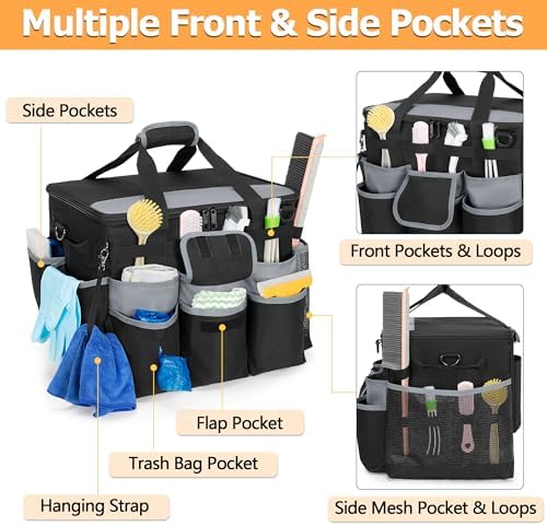 HODRANT Large Rolling Cleaning Caddy with Detachable Trolley & Lid - Image 3