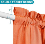 Hiasan French Door Curtains Privacy, Pumpkin Orange, 52W x 72L, 1 Panel - Image 3