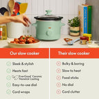 bella 1.5qt Non-Toxic Manual Slow Cooker with 3 Heat Settings, Seaglass - Image 7