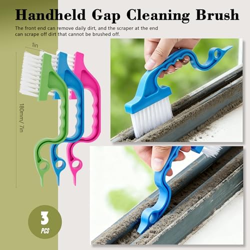 15Pcs Crevice Cleaning Brush Set Hard Bristle Scrub Brushes Tools Groove Gap Cleaning Brush for Housekeeping Bathroom Corners Window Track Kitchen Toilet Cup Faucet - Image 4