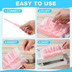 Mimorou 100 Pcs Disposable Dusters Refills Bulk for Cleaning (Pink Color) - Image 3