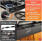 Stainless Steel Stove Gap Covers (2 Pack), Stove Gap Filler, Stove Counter Gap Guards for Kitchen, Range Trim Kit, Easy Clean with Heat Resistant, Adjustable Length 13.8” to 27.6”, Width 0.79" - Image 4