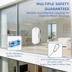 2026 Updated Window Cleaning Robot - Enhanced Battery, Max 6400Pa, Path Planning, Anti-Slipping, Edge Detection, Window Cleaner Robot for High-Rise Windows (2 pairs of nozzles, 10 cloths) (White) - Image 6