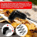Gutter Cleaning Tools from The Ground - 12.7FT Long Adjustable gutter Cleaner & Brush, No Ladder Needed | Gutter Clean Out Tool Makes it Easy To Clean Leaves, Branches And Debris from Gutters - Image 7