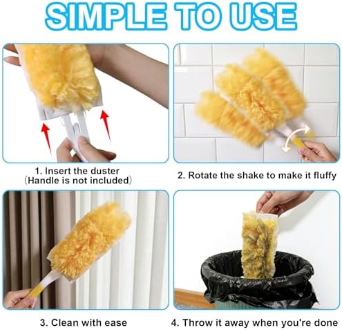 20 Pack Heavy Duty Duster Refills for Swiffer, Multi-Surface 360° Disposable Dusters Kit for Cleaning Dusting Electronics Furniture Blind Ceiling Fan (Handle is Not Included) - Image 6