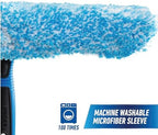 Unger Professional Connect and Clean 14" Window Scrubber Washer for Glass Cleaning, Commercial and Residential Washing, Multipurpose Tool, Gentle on Windows, Reusable Microfiber Sleeve (Pack of 6) - Image 3