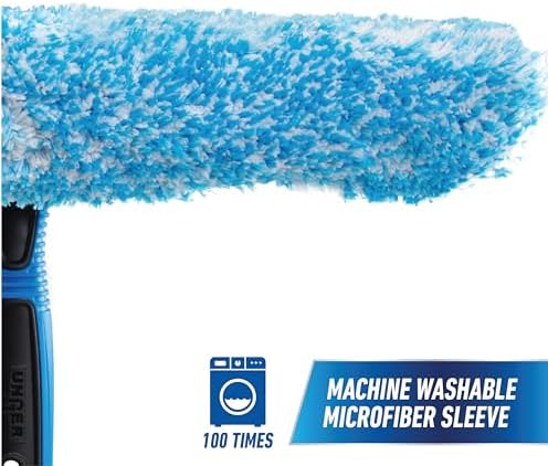 Unger Professional Connect and Clean 14" Window Scrubber Washer for Glass Cleaning, Commercial and Residential Washing, Multipurpose Tool, Gentle on Windows, Reusable Microfiber Sleeve (Pack of 6) - Image 3