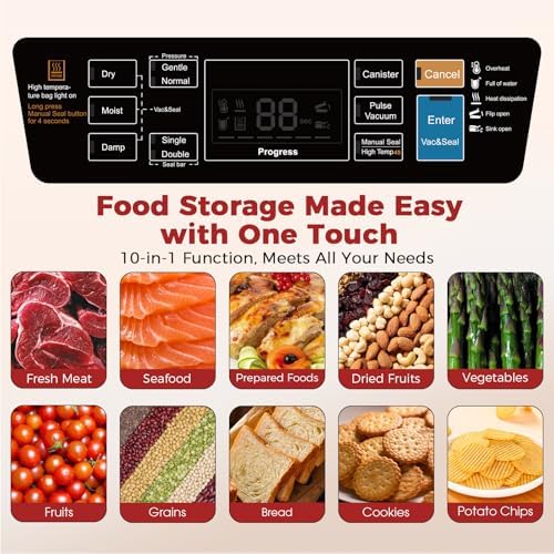 Vacuum Sealer Machine, 230W 95KPa Food Sealer Built-in Cutter & Bag Storage - Image 3