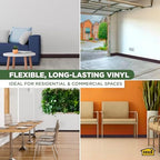 MD Building Vinyl Wall Base, Brown, 4in x 60ft Dry Back Trim - Image 5