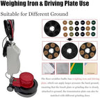 17" Commercial Floor Scrubber Buffer Industrial Heavy Duty Polisher Commercial Carpet Floor Brushing Machine Multifunctional Ground Scrubber Buffer Heavy Duty Polisher Cleaner, AC110V 60Hz - Image 4