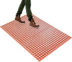 Outdoor Rubber Mat Kitchen Anti-Fatigue Entrance Floor Mats (24"x 36") Commercial Restaurant Bar Floor Mat New Outside Rubber Non Slip Drainage Mat Red by Wizgree