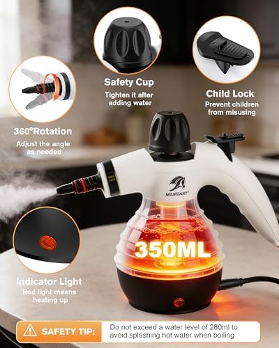 MLMLANT 300°F HandHeld Steam Cleaner,3.5 Bar Steamer For Home - Image 4