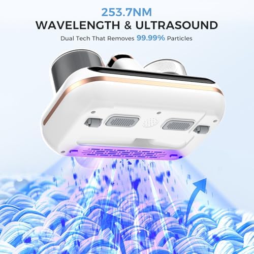 Amzany Mattress Vacuum Cleaner - 5-in-1 Cordless Bed Vacuum Cleaner, Powered by UV-C Light & Ultrasonic Technology, 16Kpa Strong Suction,Low Noise,Suitable for Dust, Pet Hair, Etc. - Image 3