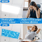 8 Pcs Fluorescent Light Covers with 80 Magnets Decorative for Classroom Ceiling Light 4 x 2 Feet Magnetic Light Covers Filter Easy Install for Office Hospitals & Home Drop Ceiling Supplies(Ripples ) - Image 3