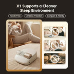 CREATULIZE X1 Robot Bed Vacuum, Automatic Mattress Vacuum Cleaner with Intelligent Path Planning, UV-C Light, HEPA Filter, One-Click 100% Dust & Pet Hair Removal for Bed, Mattress, Sofa, Carpet - Image 4