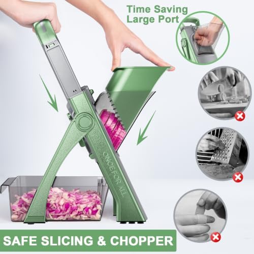 SupMaKin Safe Mandoline Slicer Plus for Kitchen Adjustable Vegetable Slicer - Image 2