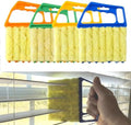 4 Pack Window Blind Cleaner Duster Tool, 7 Finger Venetian Scrub Brush with Washable Microfiber Sleeves, Color Coded Cleaning Kit for Mini Vertical Blinds, Air Conditioner Vents and Fans by Unknown