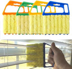 4 Pack Window Blind Cleaner Duster Tool, 7 Finger Venetian Scrub Brush with Washable Microfiber Sleeves, Color Coded Cleaning Kit for Mini Vertical Blinds, Air Conditioner Vents and Fans by Unknown