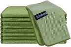 KinHwa Dish Cloths for Washing Dishes with Scrub Side, Microfiber Dish Rags by KinHwa