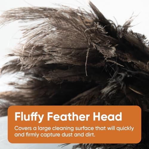 Superio Ostrich Feather Duster Fluffy Dust Remover, with Wooden Handle Reusable for Cleaning Homes, Ceilings, and Furniture (6 Pack) - Image 6